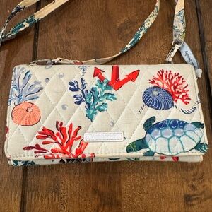 Vera Bradley Sea Life Quilted Wristlet